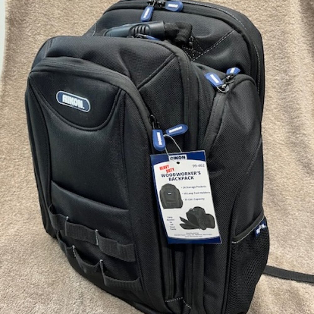 NEW Rikon Heavy Duty Woodworker’s Backpack/Tool bag